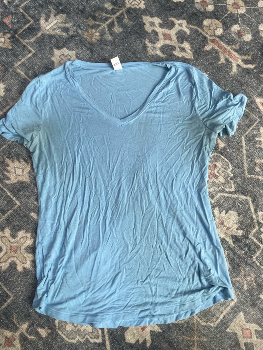 Old Navy Light Blue V-Neck Short Sleeve Tee